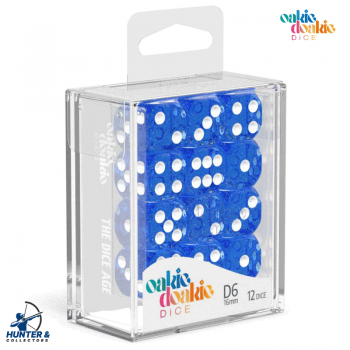 Oakie Doakie Dice W6 Würfel 16 mm Speckled - Blau 12 Stück